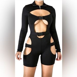 Black Strappy Bodysuit